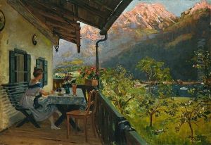 In Der Sommerfrische Am Konigssee by Robert Voelcker