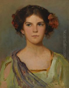 Portrait Of The Artist's Daughter Marion Volk
