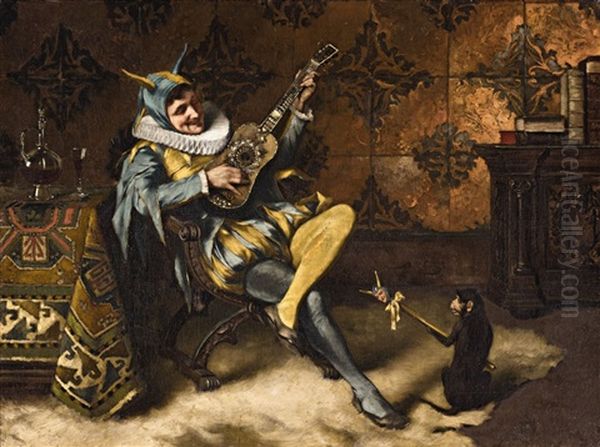 The Serenade (harlequin With A Monkey) - view 1