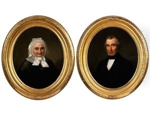Portraitpaar (pair) by Wilhelm Volkhart