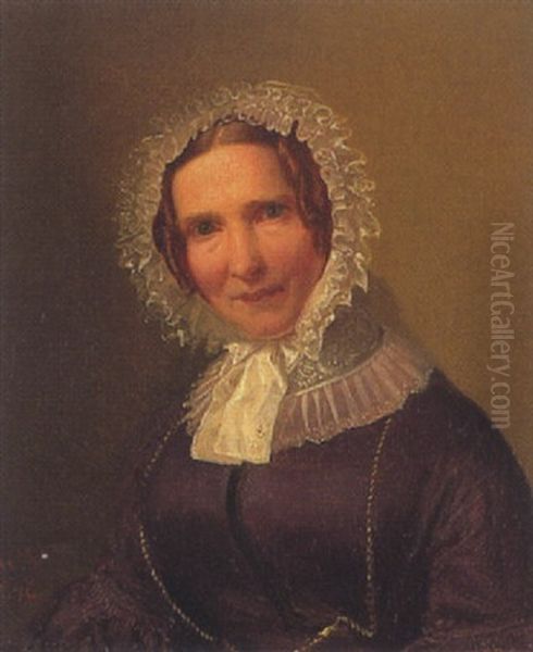 Buldnis Einer Alteren Dame Mit Spitzenhaubchen - view 1