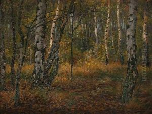 Landschaft Mit Birken Im Fruhherbst Landschaft Mit Birken Im Fruhherbst