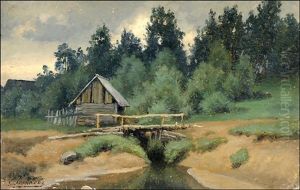 A House By The Stream by Efim Efimovich Volkov