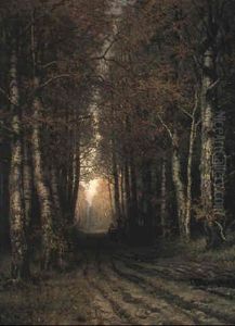 Alley Of Trees by Efim Efimovich Volkov