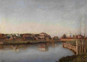 View Of Vyksa Town by Ivan Vasilievich Volkov
