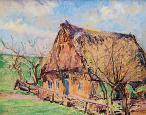 Farmhouse In Early Spring by Hugo Volkwarth
