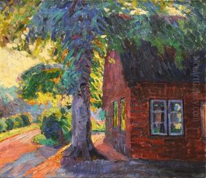 Farmyard In Sunlight by Hugo Volkwarth