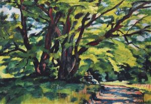 A Park In Hamburg by Hugo Volkwarth