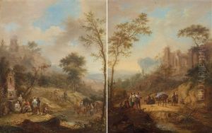 Pair Of Works: Landscapes With Figures Pair Of Works: Landscapes With Figures
