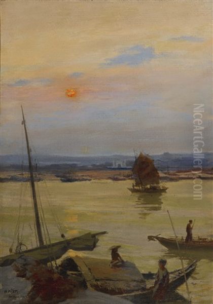Twilight At The River In Tourane - view 1
