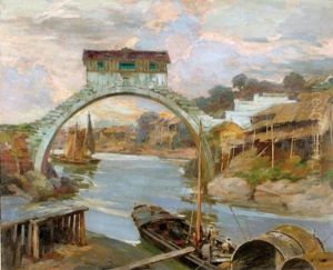 Pont De Likim Au Vietnam by Henri Emile Vollet