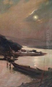 Clair De Lune Au Vietnam by Henri Emile Vollet