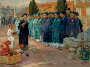 L'examen Des Lettres A Hue, Annam (the Scholar Examination At Hue, Annam) by Henri Emile Vollet