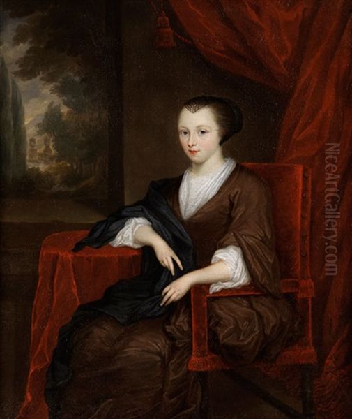 Bildnis Einer Jungen Frau Im Sessel (or Painted By Johannes Vollevens The Younger) - view 1