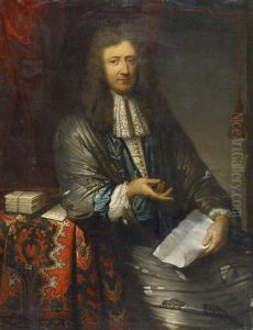 Portrat Eines Vornehmen Herren Mit Brief by Jan Vollevens the Elder