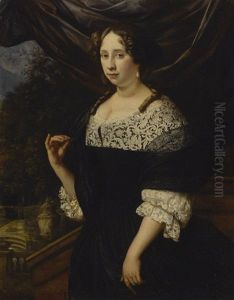 Portrait Of A Lady, Three-quarter Length by Johannes Vollevens the Younger
