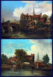 Bishops Bridge And Pulls Ferry by Henry Bright