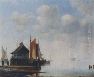 Kleiner Hafen Mit Segelschiffen