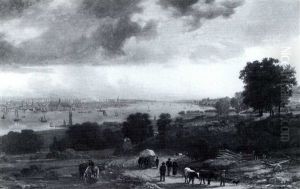 View Of New York From The Weehawken Heights by Joseph Vollmering