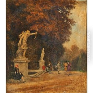 Figures In Garden by Alexis Vollon