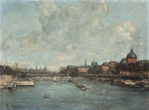 The River Seine At The Pont Des Arts, Paris