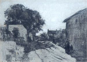 A Tranquil Street In Barbizon A Tranquil Street In Barbizon