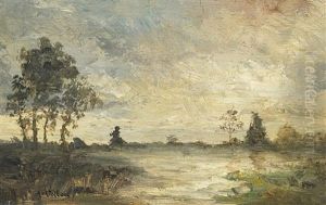 Landschaft Unter Gewitterhimmel