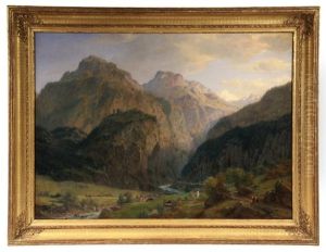 Alpine Valley by Johann Jakob Vollweider