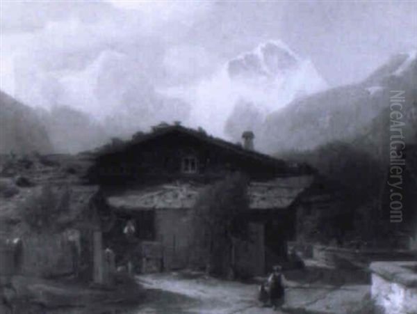 Bauernhauser In Einem Gebirgstal - view 1