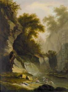 Idyllische Felsige Berglandschaften (pair)