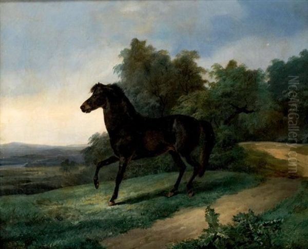 Cheval A L'arret Dans Un Paysage Champetre, 1827 - view 1