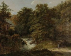 Grosse Landschaft Mit Bergbach