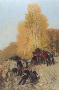 Offiziersgruppe Am Ostermundigenberg by Theodor Volmar