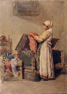 Interno Con Figura by Vincenzo Volpe