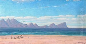 Cape Hanglip From Muizenberg Beach by Jan Ernst Abraham Volschenk