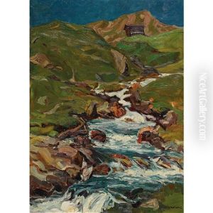 Bachpartie Im Gebirge by Wilhelm Volz