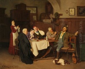 Frohliche Gesellschaft Im Wirtshaus