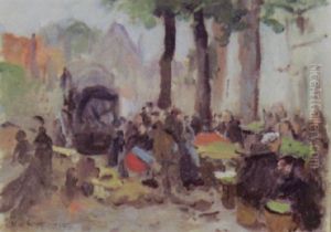 Marktszene Belgien by Konrad Von Kardorff