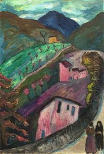 Berglandschaft Bei Oschwand by Marianne von Werefkin