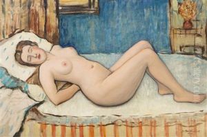 Nude Girl Reclining by Soter Vonasek