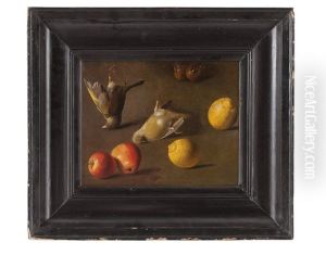 Still Life With Birds And Fruits by Jan Vonck