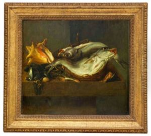 Stilleben Med Fiskar Och Snacka by Jan Vonck