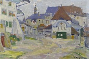 Kirchplatz by Louis Joseph Vonlanthen