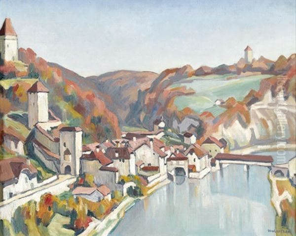 Vue De Fribourg Avec Le Pont St-jean - view 1