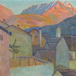 Tessiner Landschaft. Gandria by Louis Joseph Vonlanthen