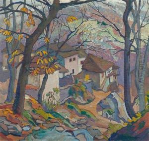 Tessiner Bergdorf by Louis Joseph Vonlanthen