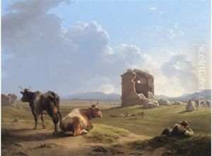 The Roman Campagna, The Tor De' Schiavi by Hendrik Voogd