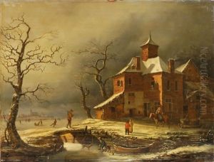 Paysage D'hiver by Henri Voordecker