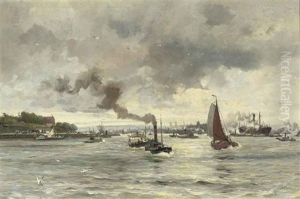 Maas Voor't Park (boating On The River Maas, Rotterdam)