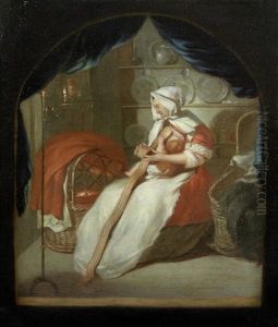 A Mother And Child In An Interior by Johannes Voorhout the Elder